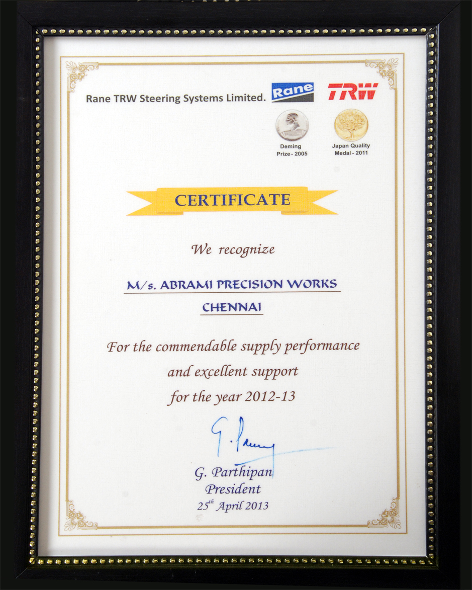 Best Supplier award
