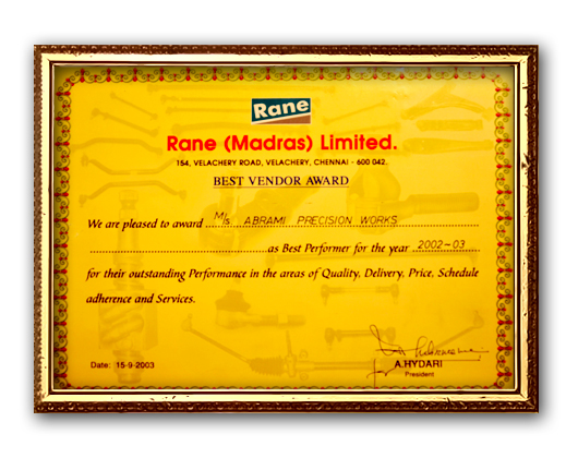 Best Supplier award