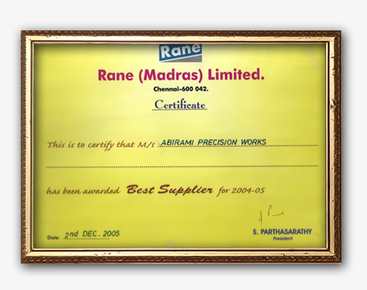 Best Supplier award